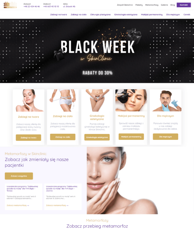 Web Development - Nakatomi Marketing Agency - Skin Clinic